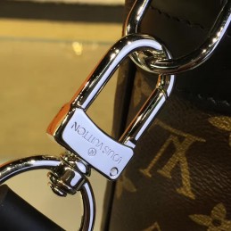 Replica Louis Vuitton Brown Monogram Black Trim Porte Documents Voyage