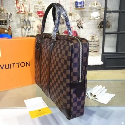 Replica Louis Vuitton Brown Damier Ebene Porte Documents Voyage