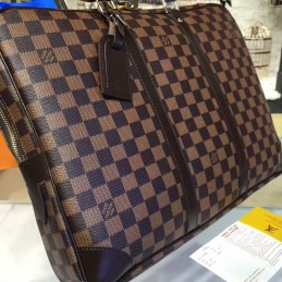 Replica Louis Vuitton Brown Damier Ebene Porte Documents Voyage