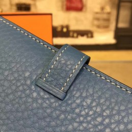 Replica Hermes Blue Bearn Compact Wallet