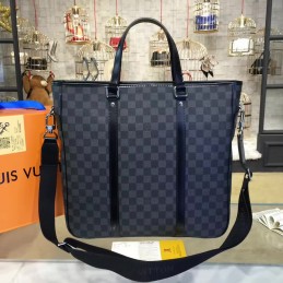 Replica Louis Vuitton Black Damier Graphite Tadao Tote