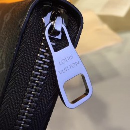 Replica Louis Vuitton Black Monogram Eclipse Zippy Organizer Wallet