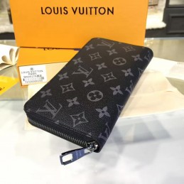 Replica Louis Vuitton Black Monogram Eclipse Zippy Organizer Wallet
