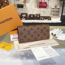 Replica Louis Vuitton Tan Monogram Burgundy Interior Emilie Wallet