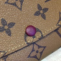 Replica Louis Vuitton Tan Monogram Burgundy Interior Emilie Wallet