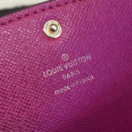 Replica Louis Vuitton Tan Monogram Burgundy Interior Emilie Wallet