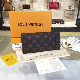 Replica Louis Vuitton Brown Monogram Fuchsia Interior Emilie Wallet