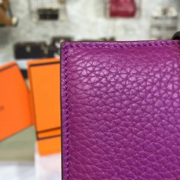 Replica Hermes Burgundy Bearn Compact Wallet Silver H Hardware