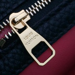 Replica Louis Vuitton Black Red White Stripe Capucines BB