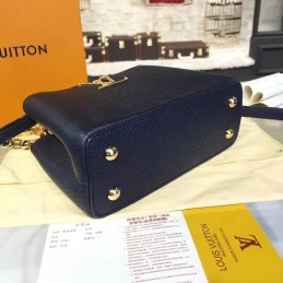 Replica Louis Vuitton Navy Blue Chain Capucines Mini