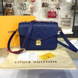 Replica Louis Vuitton Royal Blue Embossed Monogram Metis Pochette