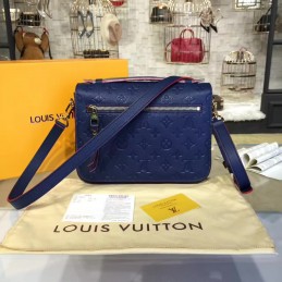 Replica Louis Vuitton Royal Blue Embossed Monogram Metis Pochette