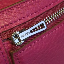 Replica Hermes Burgundy Bearn Compact Wallet Silver H Hardware