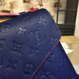 Replica Louis Vuitton Royal Blue Embossed Monogram Metis Pochette