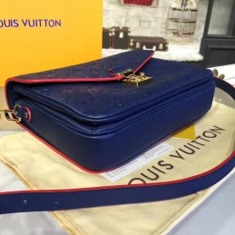 Replica Louis Vuitton Royal Blue Embossed Monogram Metis Pochette