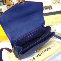 Replica Louis Vuitton Royal Blue Embossed Monogram Metis Pochette