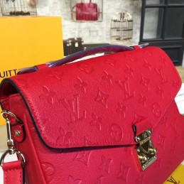 Replica Louis Vuitton Red Embossed Monogram Metis Pochette