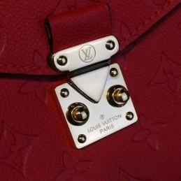 Replica Louis Vuitton Red Embossed Monogram Metis Pochette