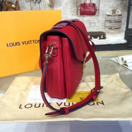 Replica Louis Vuitton Red Embossed Monogram Metis Pochette