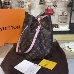 Replica Louis Vuitton Brown Monogram Pink Drawstring Neo Noe MM