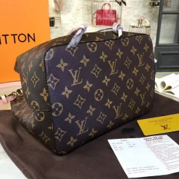 Replica Louis Vuitton Brown Monogram Pink Drawstring Neo Noe MM