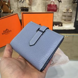 Replica Hermes Light Blue Bearn Compact Wallet