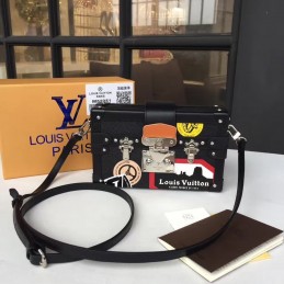 Replica Louis Vuitton Black Travel Patch Petite Malle