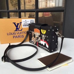 Replica Louis Vuitton Black Travel Patch Petite Malle