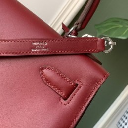 Replica Hermes Burgundy Navy Colorblock Kelly 28 Bag