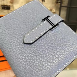 Replica Hermes Light Blue Bearn Compact Wallet