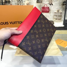 Replica Louis Vuitton Brown Monogram Bright Pink Tuileries Pochette