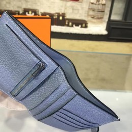 Replica Hermes Light Blue Bearn Compact Wallet