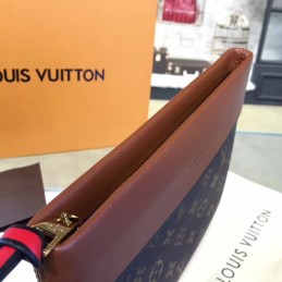 Replica Louis Vuitton Brown Monogram Burgundy Tuileries Pochette