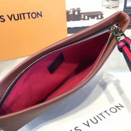 Replica Louis Vuitton Brown Monogram Burgundy Tuileries Pochette