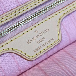 Replica Louis Vuitton White Damier Azur Pink Interior Neverfull GM