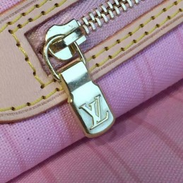 Replica Louis Vuitton White Damier Azur Pink Interior Neverfull GM