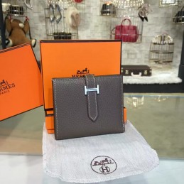 Replica Hermes Gray Bearn Compact Wallet