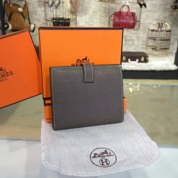 Replica Hermes Gray Bearn Compact Wallet
