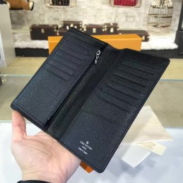 Replica Louis Vuitton Dark Gray Damier Graphite Brazza Wallet
