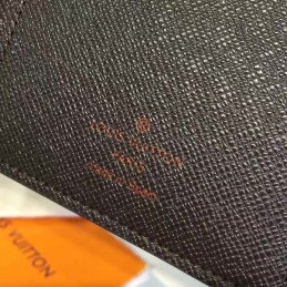 Replica Louis Vuitton Dark Brown Damier Ebene Brazza Wallet