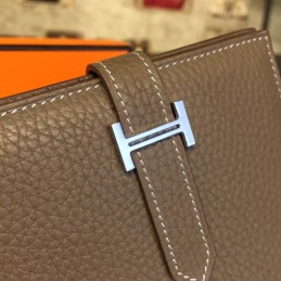 Replica Hermes Gray Bearn Compact Wallet