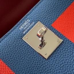 Replica Hermes Burgundy Navy Colorblock Kelly 28 Bag