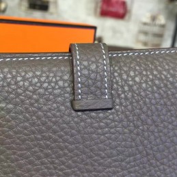 Replica Hermes Gray Bearn Compact Wallet