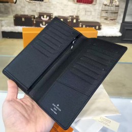 Replica Louis Vuitton Black Monogram Eclipse Brazza Wallet