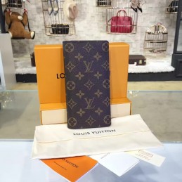 Replica Louis Vuitton Dark Brown Monogram Brazza Wallet