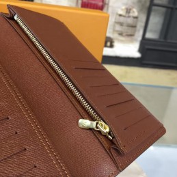 Replica Louis Vuitton Dark Brown Monogram Brazza Wallet