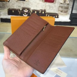Replica Louis Vuitton Dark Brown Monogram Brazza Wallet
