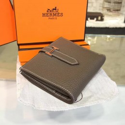 Replica Hermes Gray Bearn Compact Wallet