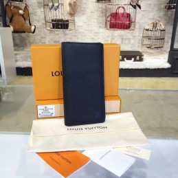 Replica Louis Vuitton Navy Blue Epi Leather Brazza Wallet