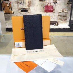 Replica Louis Vuitton Navy Blue Epi Leather Brazza Wallet